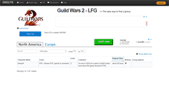 Desktop Screenshot of gw2lfg.com